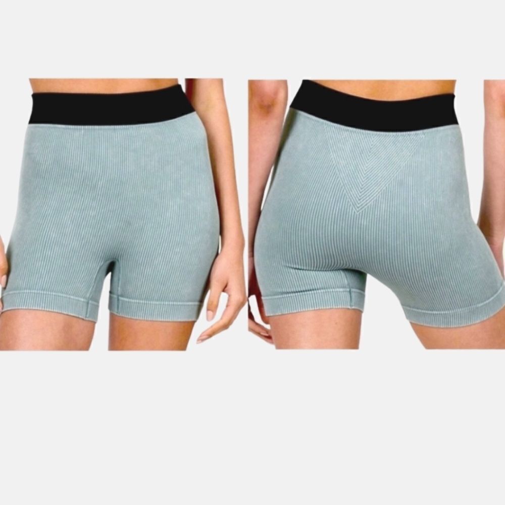 New Zenana Ribbed Shorts Excellent quality - Picture 1 of 7